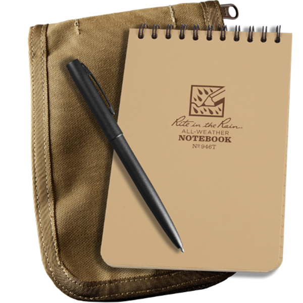 Afbeeldingen van Canvas cover + notebook 146 + pen Tan