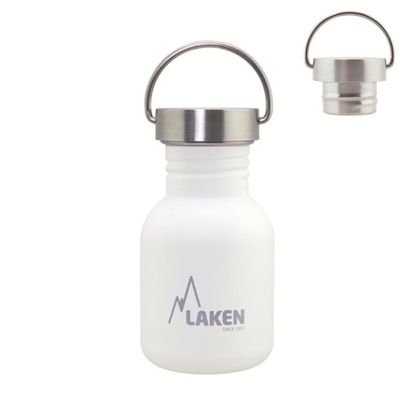 Afbeeldingen van SS Basic Bottle 0.35  White steelcap