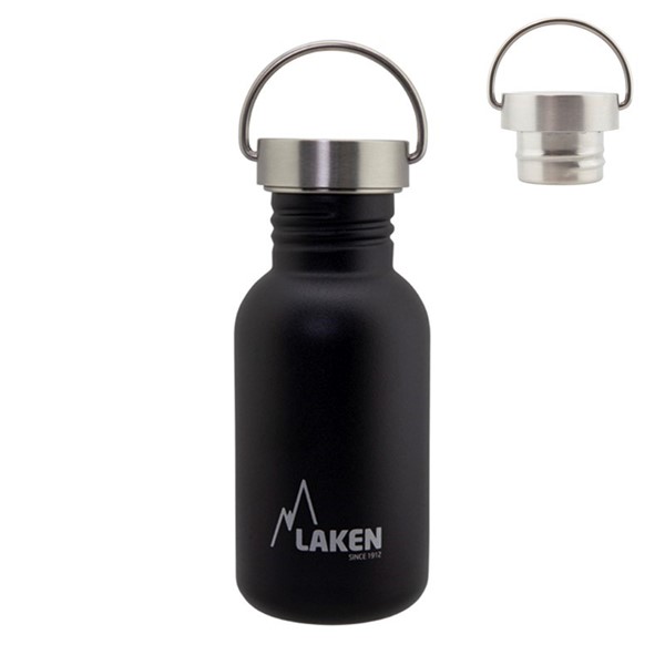 Afbeeldingen van SS Basic Bottle 0.5 Black steelcap