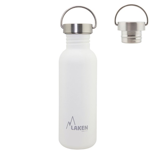 Afbeeldingen van SS Basic Bottle 0.75 White steelcap