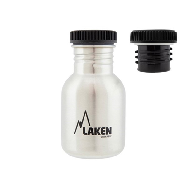 Afbeeldingen van SS Basic Bottle 0.35 Silver screwcap