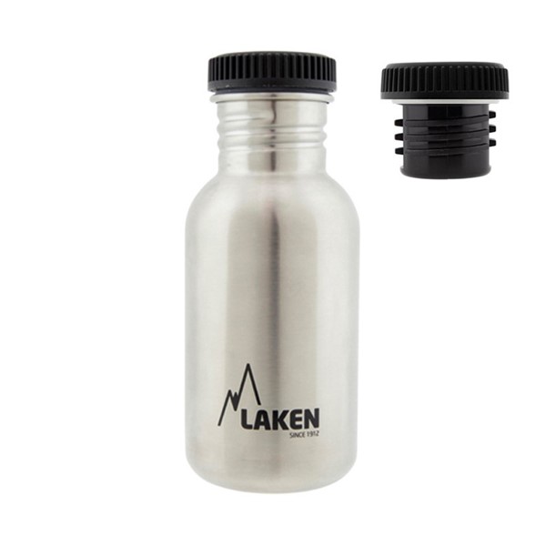 Afbeeldingen van SS Basic Bottle 0.5 Silver screwcap