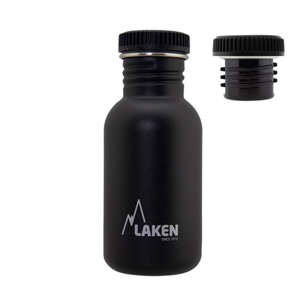 Afbeeldingen van SS Basic Bottle 0.5 Black screwcap