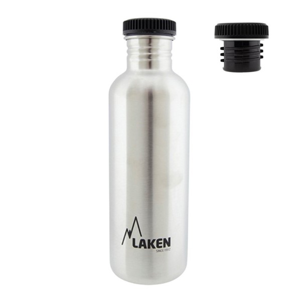 Afbeeldingen van SS Basic Bottle 1,0 Silver screwcap