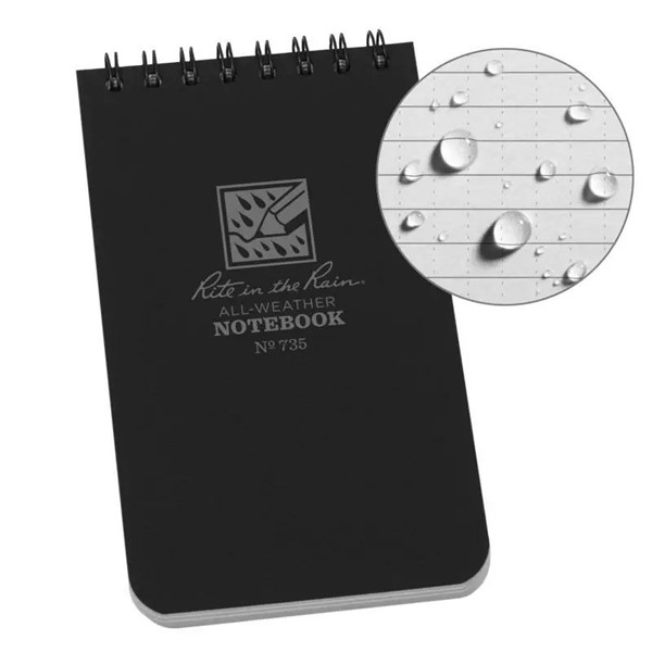 Afbeeldingen van Top spiraal notebook 7½ x 12½ cm zwart